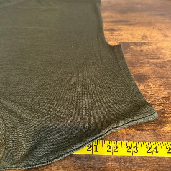 Orvis Classic Collection Top Small Oversized Olive Green Short Sleeve Stretchy - Picture 5 of 9